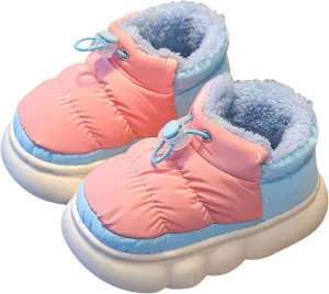 Girls Boys Snow Boots Slip Resistant Outdoor Warm Ankle Winter Shoes Toddler/Little Kid Cloud Bottom Non Slip Shoes