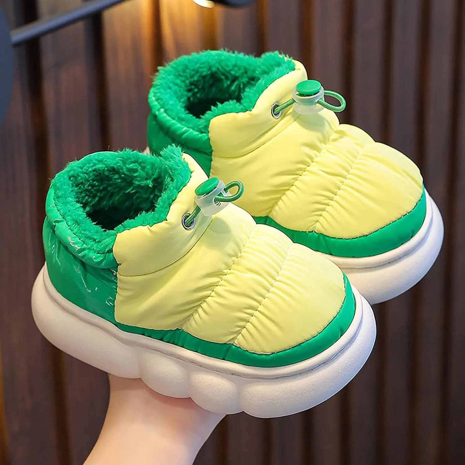 Girls Boys Snow Boots Slip Resistant Outdoor Warm Ankle Winter Shoes Toddler/Little Kid Cloud Bottom Non Slip Shoes