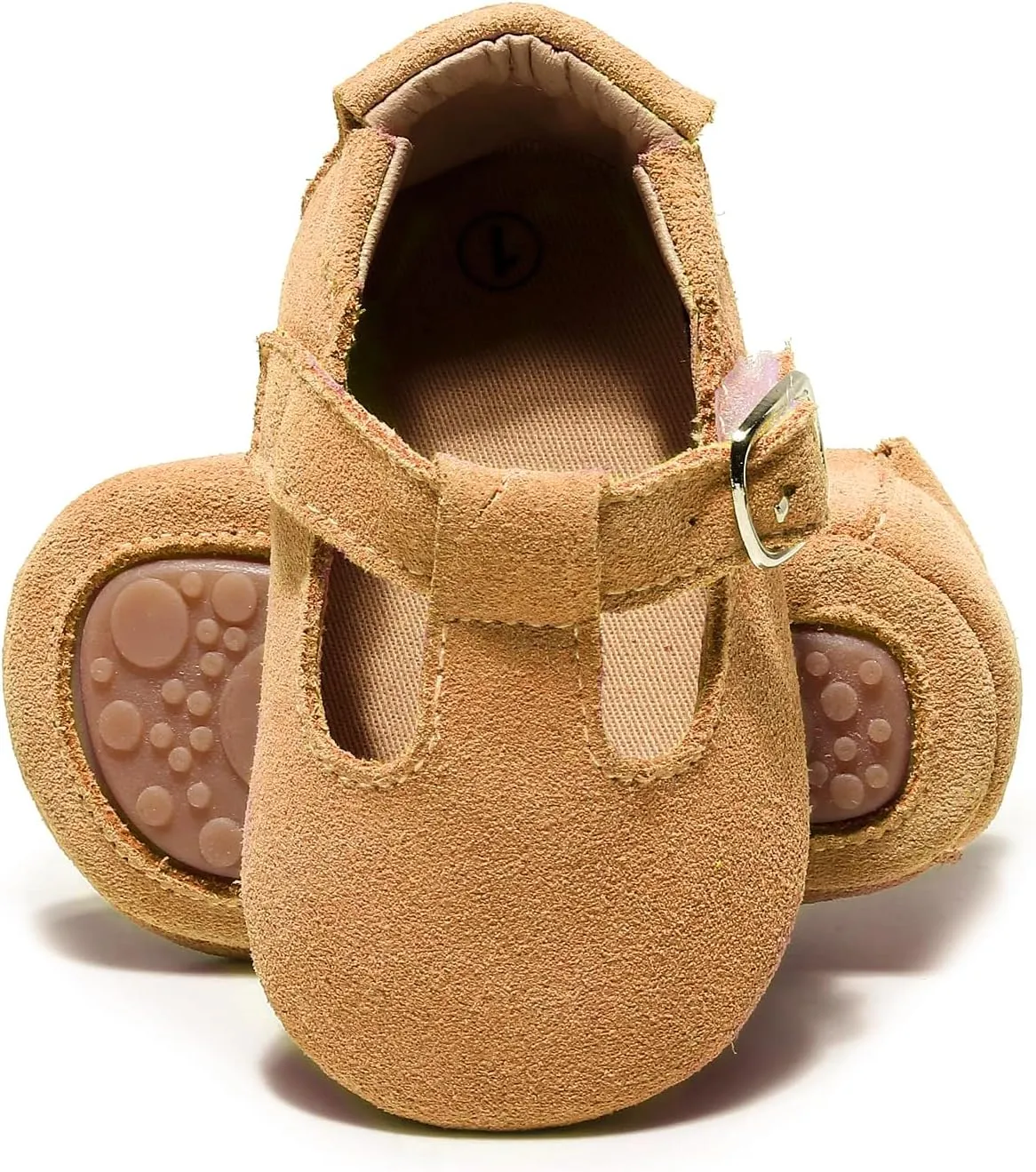 HONGTEYA Leather Baby Moccasins Hard Soled Tassel Crib Toddler Shoes for Boys and Girls…