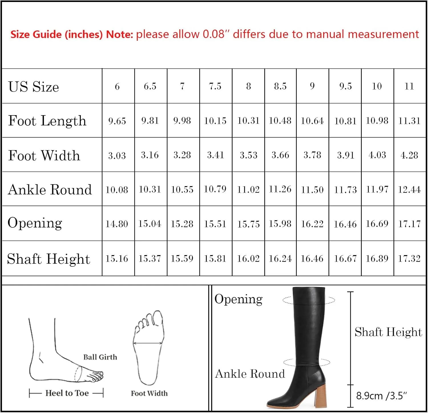 Knee High Boots for Women Square Toe Chunky Block High Heel Tall Boots Side Zipper Long Boots Fall Boots