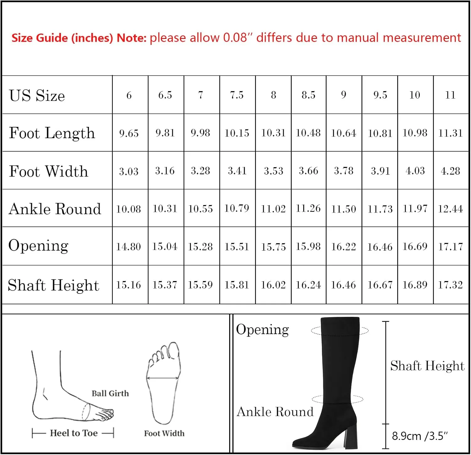 Knee High Boots for Women Square Toe Chunky Block High Heel Tall Boots Side Zipper Long Boots Fall Boots