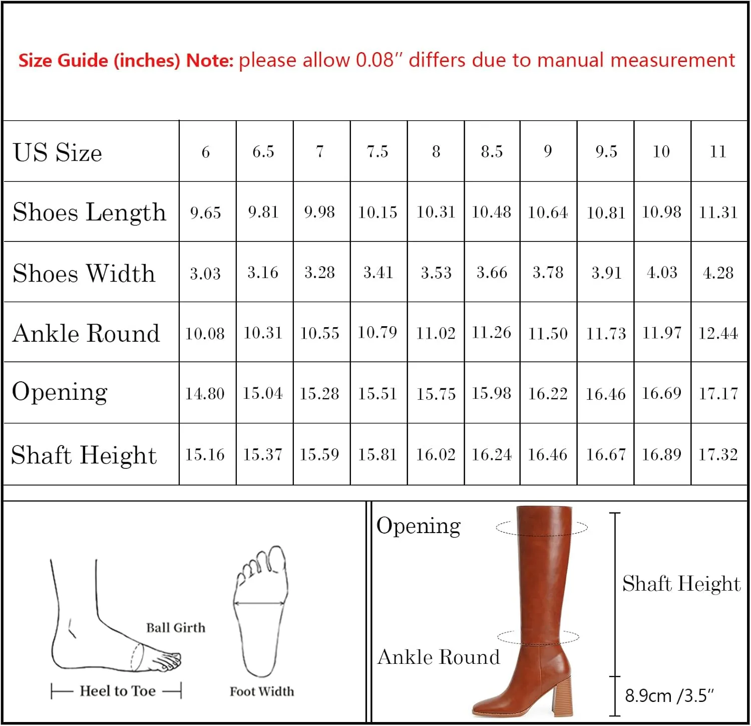 Knee High Boots for Women Square Toe Chunky Block High Heel Tall Boots Side Zipper Long Boots Fall Boots