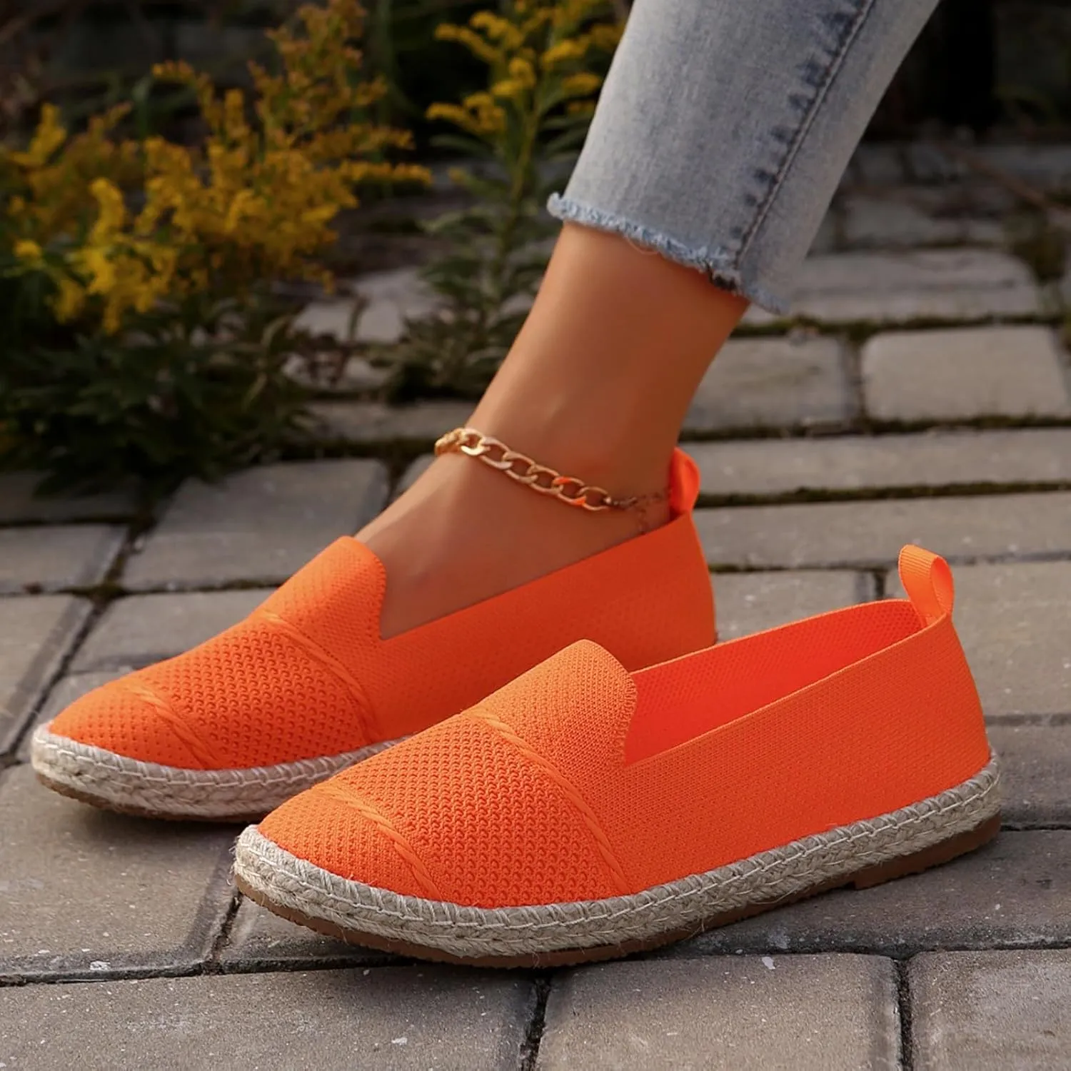 Ladies Slip on Loafer Shoes Womens Flats Dress Shoes Casual Comfortable Mesh Breathable Slip on Shoes Walking Sneakers