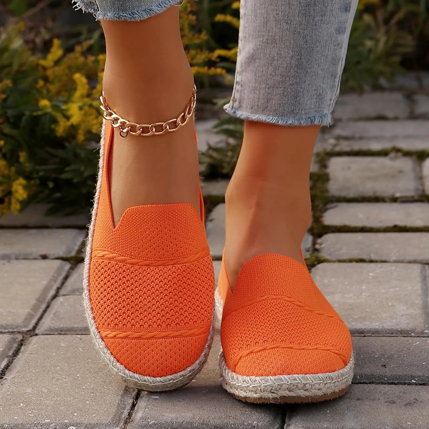 Ladies Slip on Loafer Shoes Womens Flats Dress Shoes Casual Comfortable Mesh Breathable Slip on Shoes Walking Sneakers