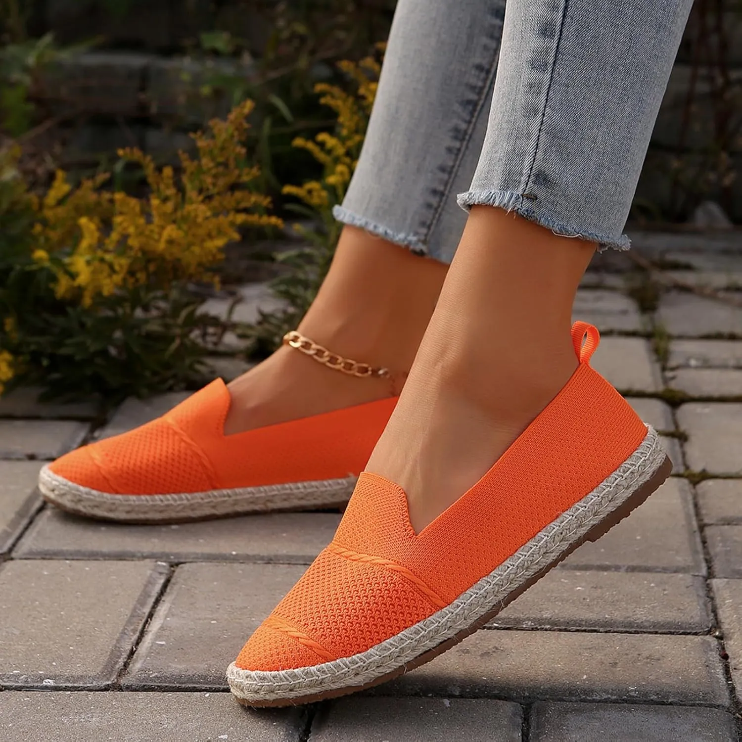 Ladies Slip on Loafer Shoes Womens Flats Dress Shoes Casual Comfortable Mesh Breathable Slip on Shoes Walking Sneakers