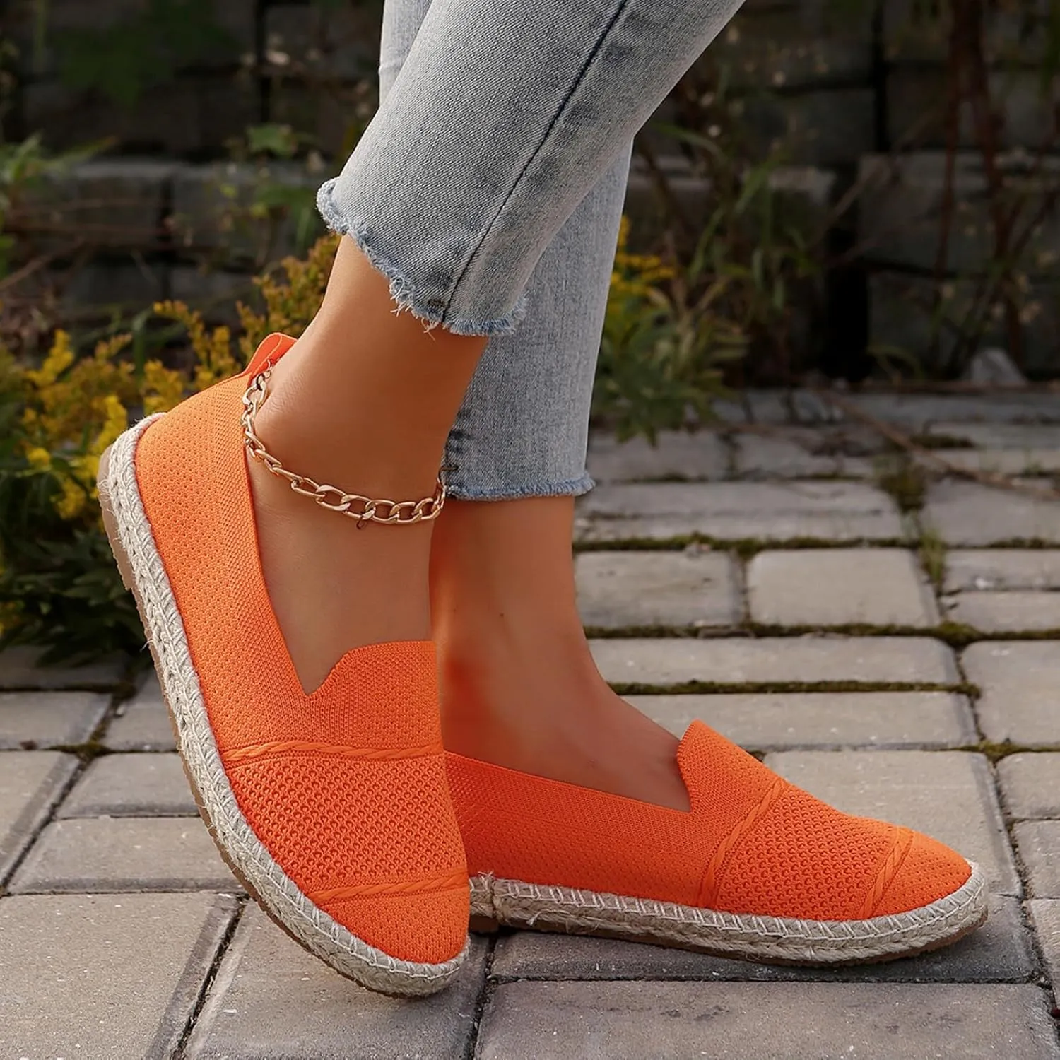 Ladies Slip on Loafer Shoes Womens Flats Dress Shoes Casual Comfortable Mesh Breathable Slip on Shoes Walking Sneakers
