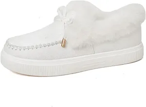 Ladmiple Winter Boots For Women Fashion Snow Boots Winter Shoes with Fur Lined Comfortable Warm Slip On Ankle Booties