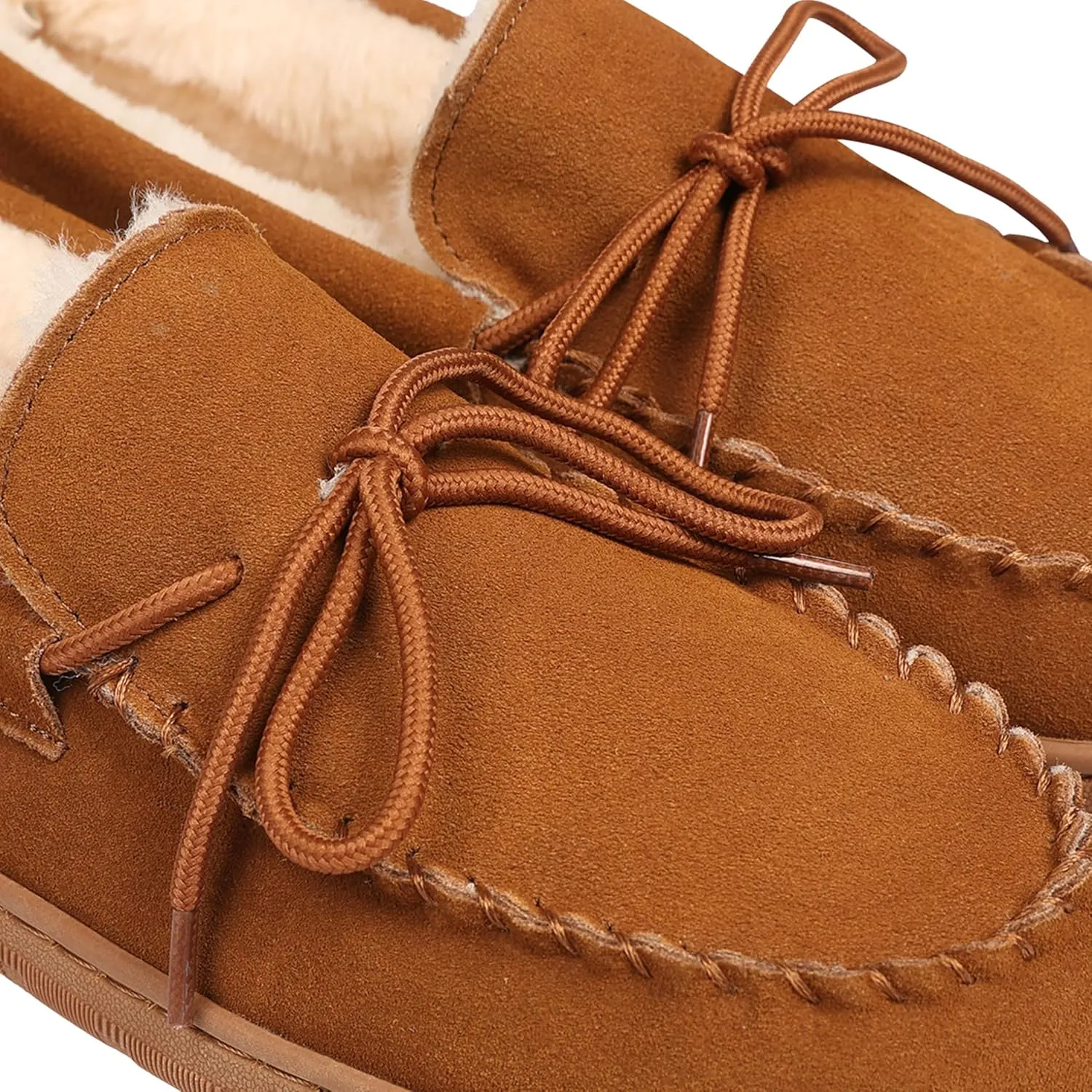 Lamo Men's Theo Moccasins for Men - Premium Suede Upper, Luxurious Faux Fur Lining, Ortholite Foam Footbed with Australian Sheepskin, TPR Outsole - The New Upgraded Men's Moc