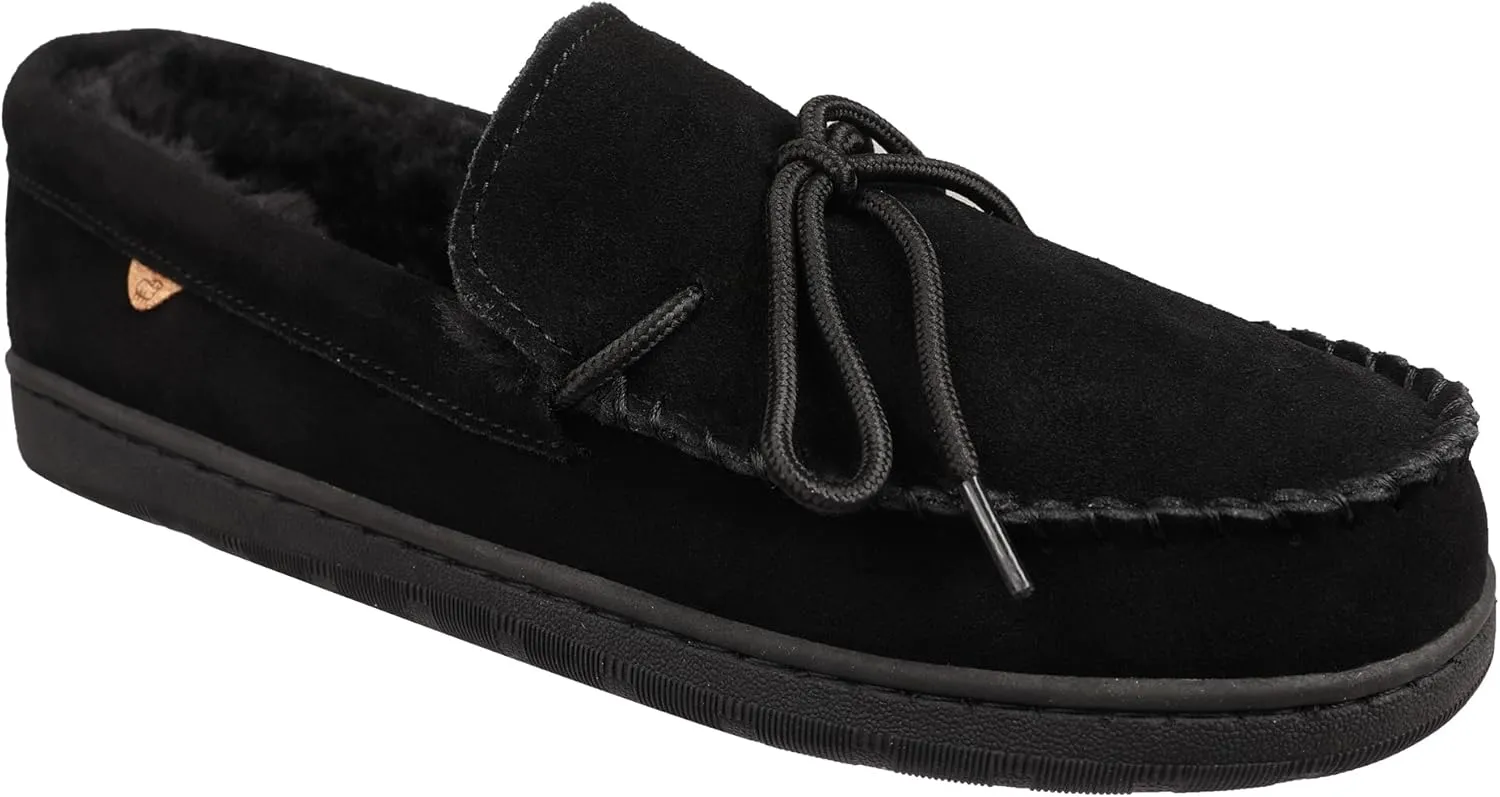 Lamo Men's Theo Moccasins for Men - Premium Suede Upper, Luxurious Faux Fur Lining, Ortholite Foam Footbed with Australian Sheepskin, TPR Outsole - The New Upgraded Men's Moc