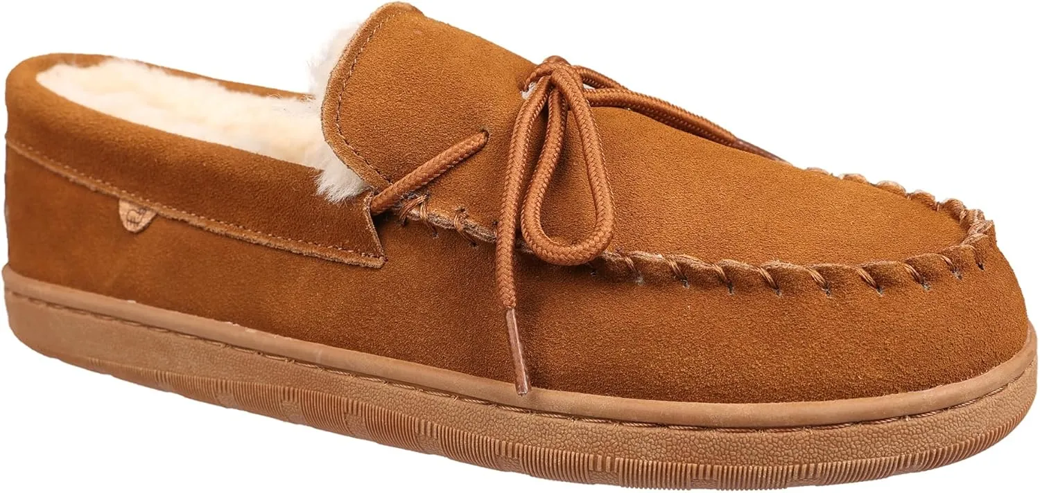 Lamo Men's Theo Moccasins for Men - Premium Suede Upper, Luxurious Faux Fur Lining, Ortholite Foam Footbed with Australian Sheepskin, TPR Outsole - The New Upgraded Men's Moc