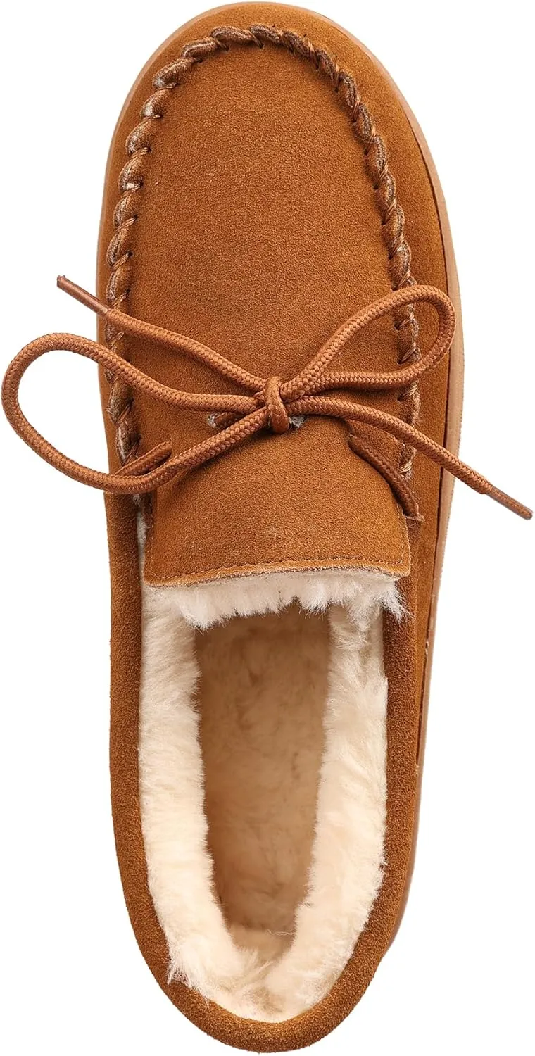 Lamo Men's Theo Moccasins for Men - Premium Suede Upper, Luxurious Faux Fur Lining, Ortholite Foam Footbed with Australian Sheepskin, TPR Outsole - The New Upgraded Men's Moc