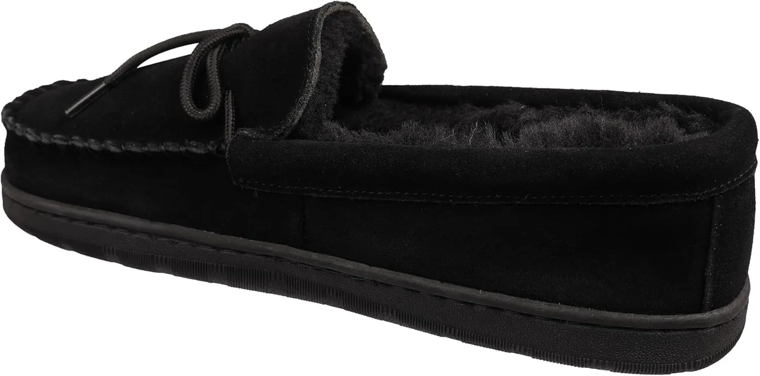 Lamo Men's Theo Moccasins for Men - Premium Suede Upper, Luxurious Faux Fur Lining, Ortholite Foam Footbed with Australian Sheepskin, TPR Outsole - The New Upgraded Men's Moc