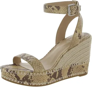 Lauren Ralph Lauren Womens Hilarie Wedge Slingback Sandals Beige 9 Medium (B,M)