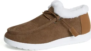 Lausiuoe Cute Winter Boots For Women Fashion Warm Snow Fuzzy Ankle Booties Silp On Comfortable Casual Fur Lined Loafers Shoes