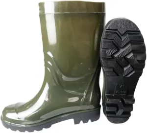 Lightweight Mid Calf Anti Slip Waterproof Rubber Fishing Rain Boot for Men, Outdoor Garden Work PVC Breathable Rain Boots, for Gardening Farming Camping Fishing and Yard Working