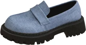 Loafer Shoes for Women Retro Slip-On Loafers Business Casual Shoe Comfortable Penny Loafers Chunky Work Shoes