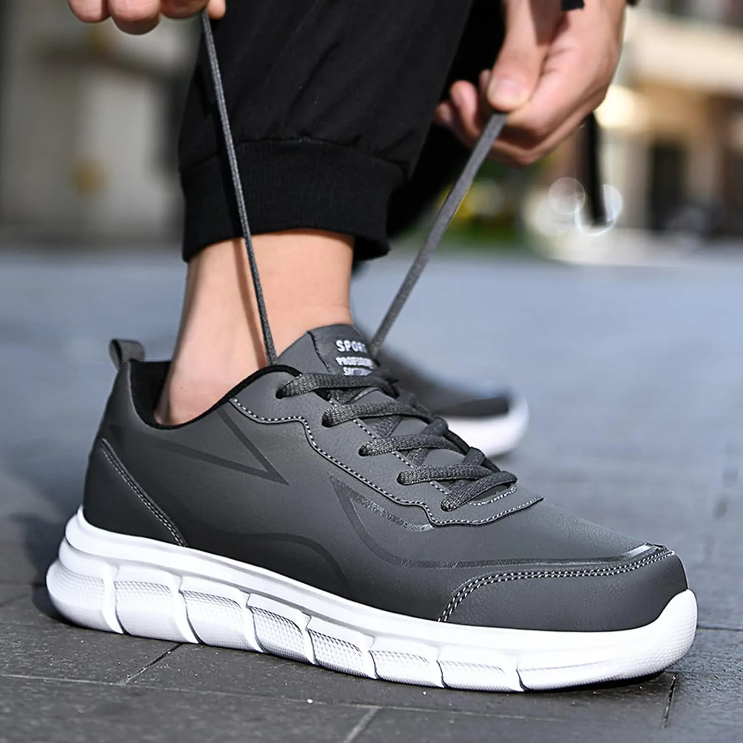 Men's Arch Support Workout Shoes Casual Sneaker Mesh Breathable Walking Shoe Men's Lightweight Cushion Sneakers