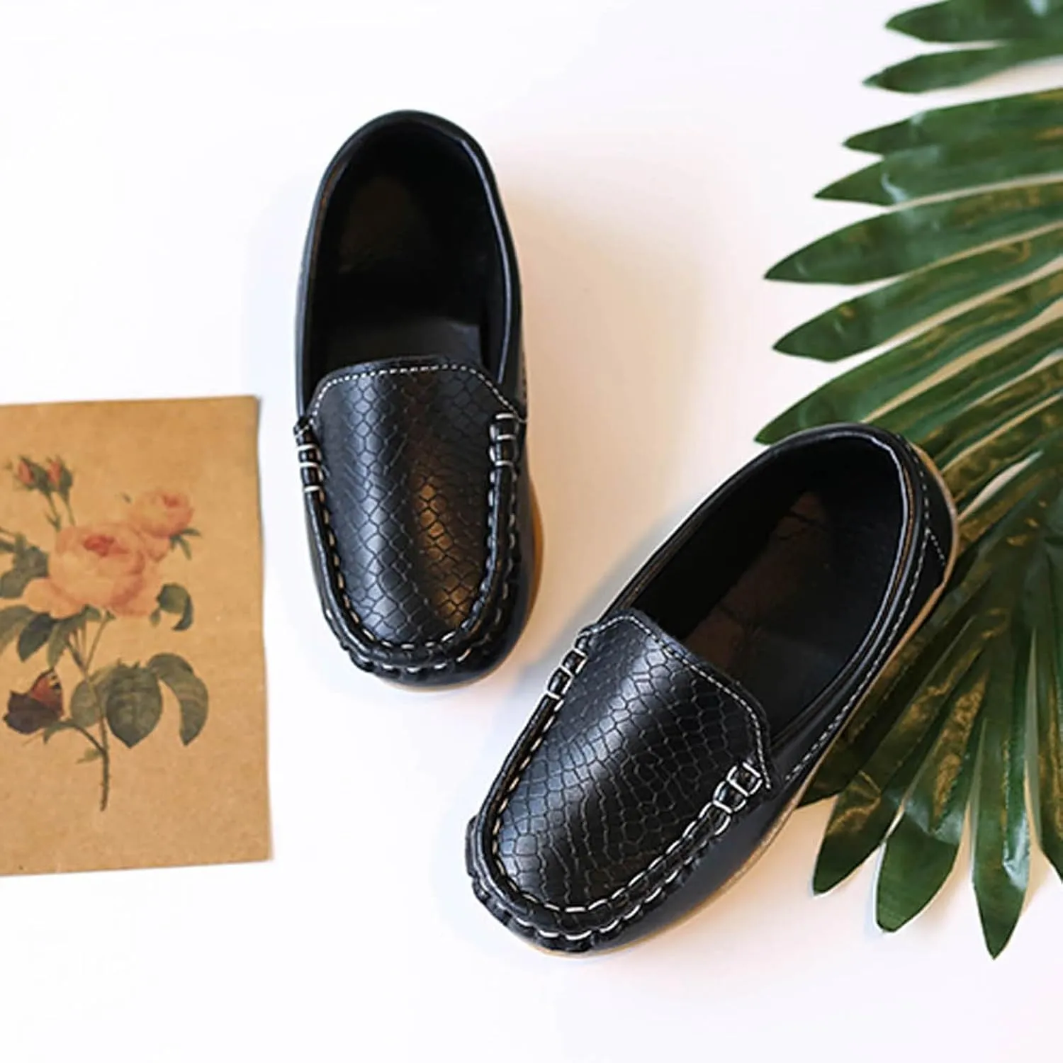 Men's Casual Dress Sneakers Toddler Little Kid Boys Girls Soft Slip On Loafers Dress Flat Shoes Boat Shoes Casual