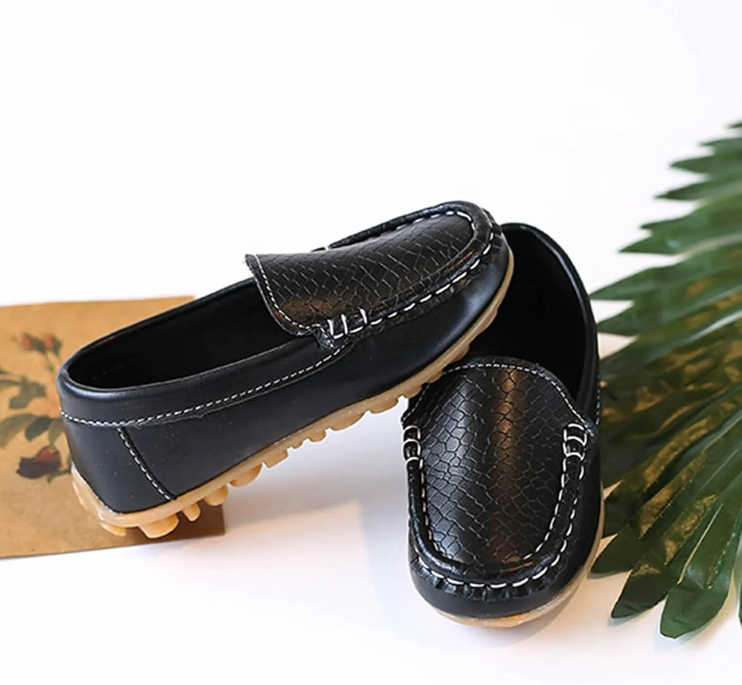Men's Casual Dress Sneakers Toddler Little Kid Boys Girls Soft Slip On Loafers Dress Flat Shoes Boat Shoes Casual