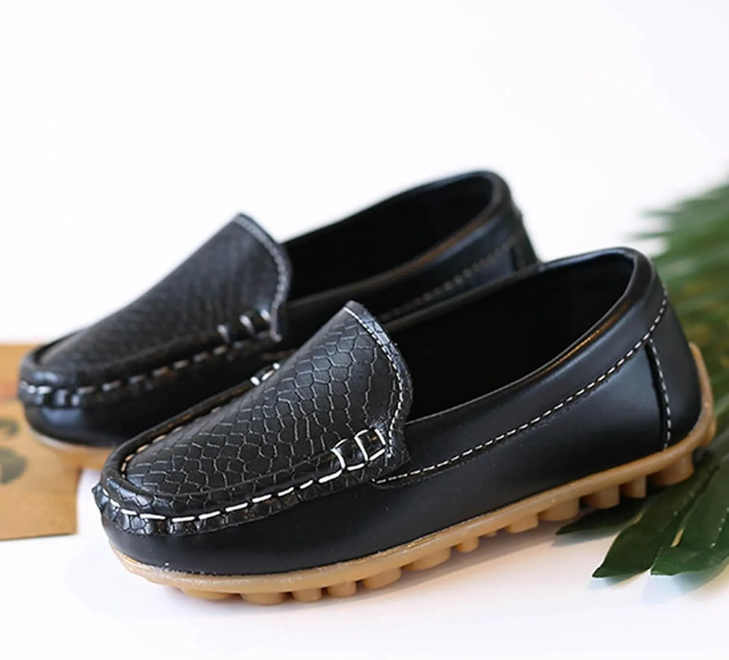 Men's Casual Dress Sneakers Toddler Little Kid Boys Girls Soft Slip On Loafers Dress Flat Shoes Boat Shoes Casual