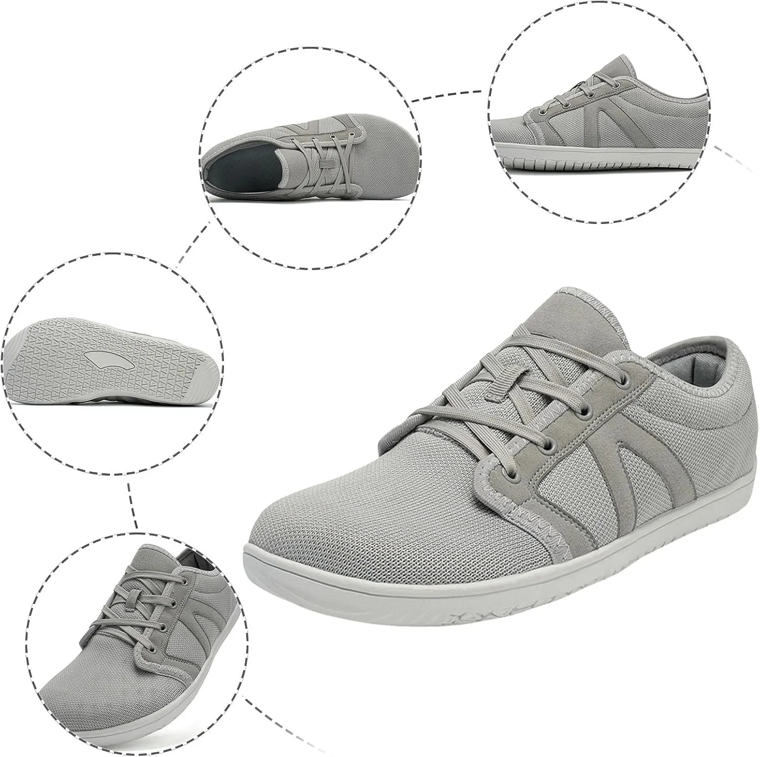 Men's Classic Casual Jogging Sneakers Lace Up Lightweight Breathable Fashion Sneaker Wide Walking Shoes for Men
