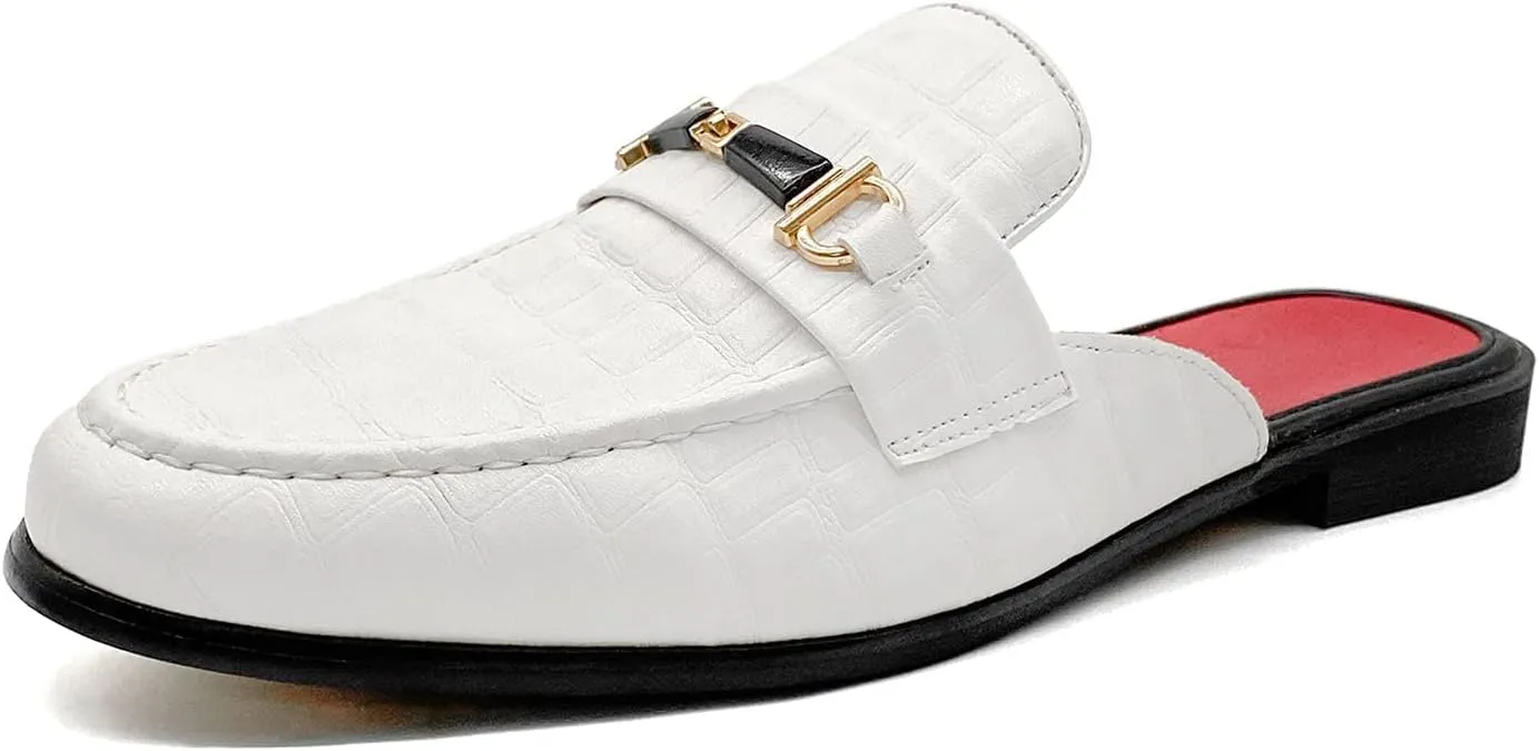 Men's Dress Mule Slippers Suede Slip-On Loafers Velvet Backless Sandals Size 7-13