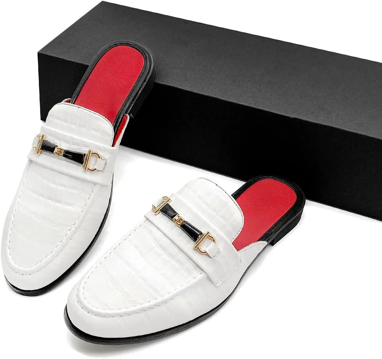 Men's Dress Mule Slippers Suede Slip-On Loafers Velvet Backless Sandals Size 7-13