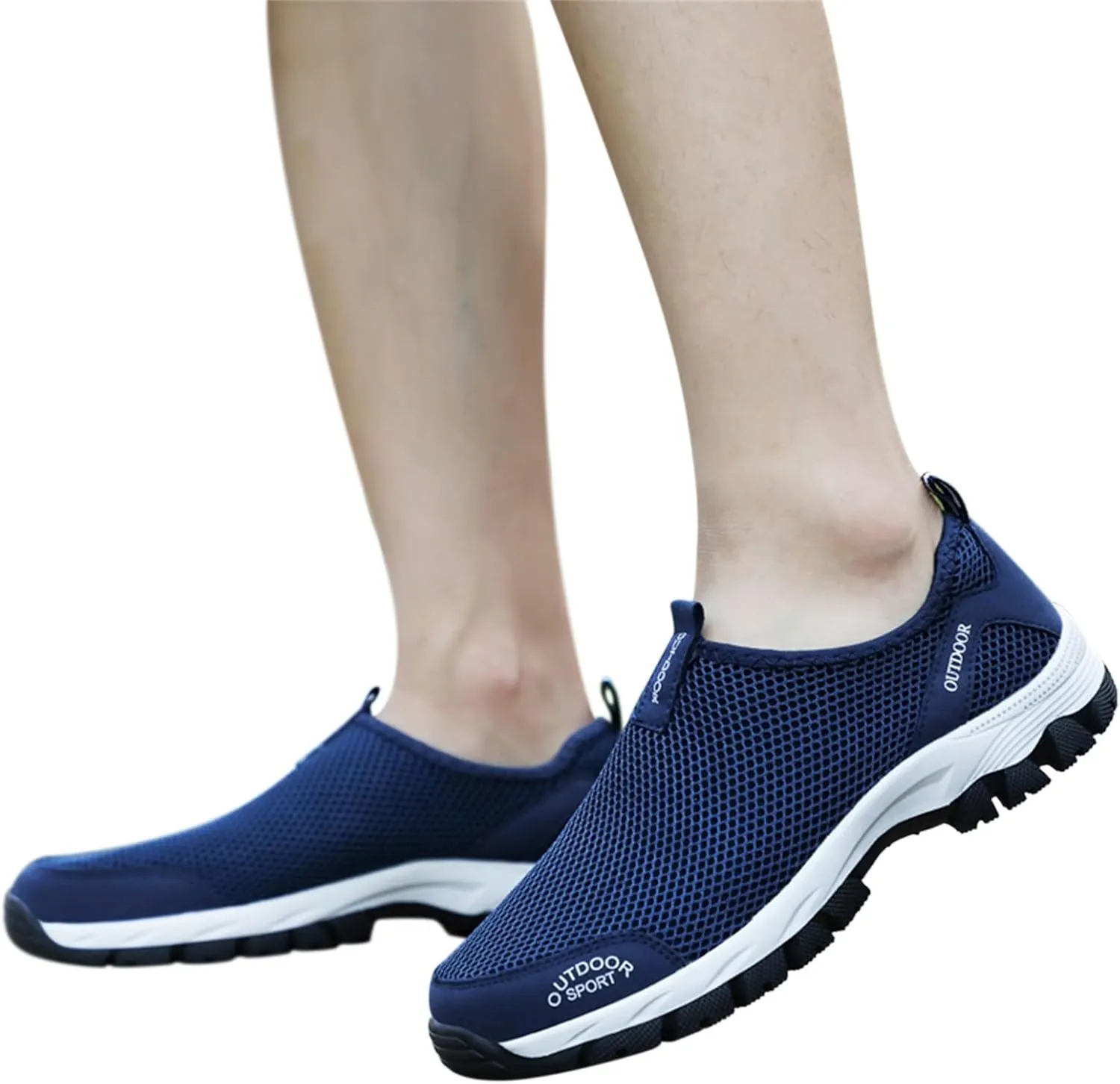 Men's Fashion Sneakers Fashion Spring and Summer Men Sports Shoes Flat Bottom Non Slip Outdoor Hiking Shoes Mesh