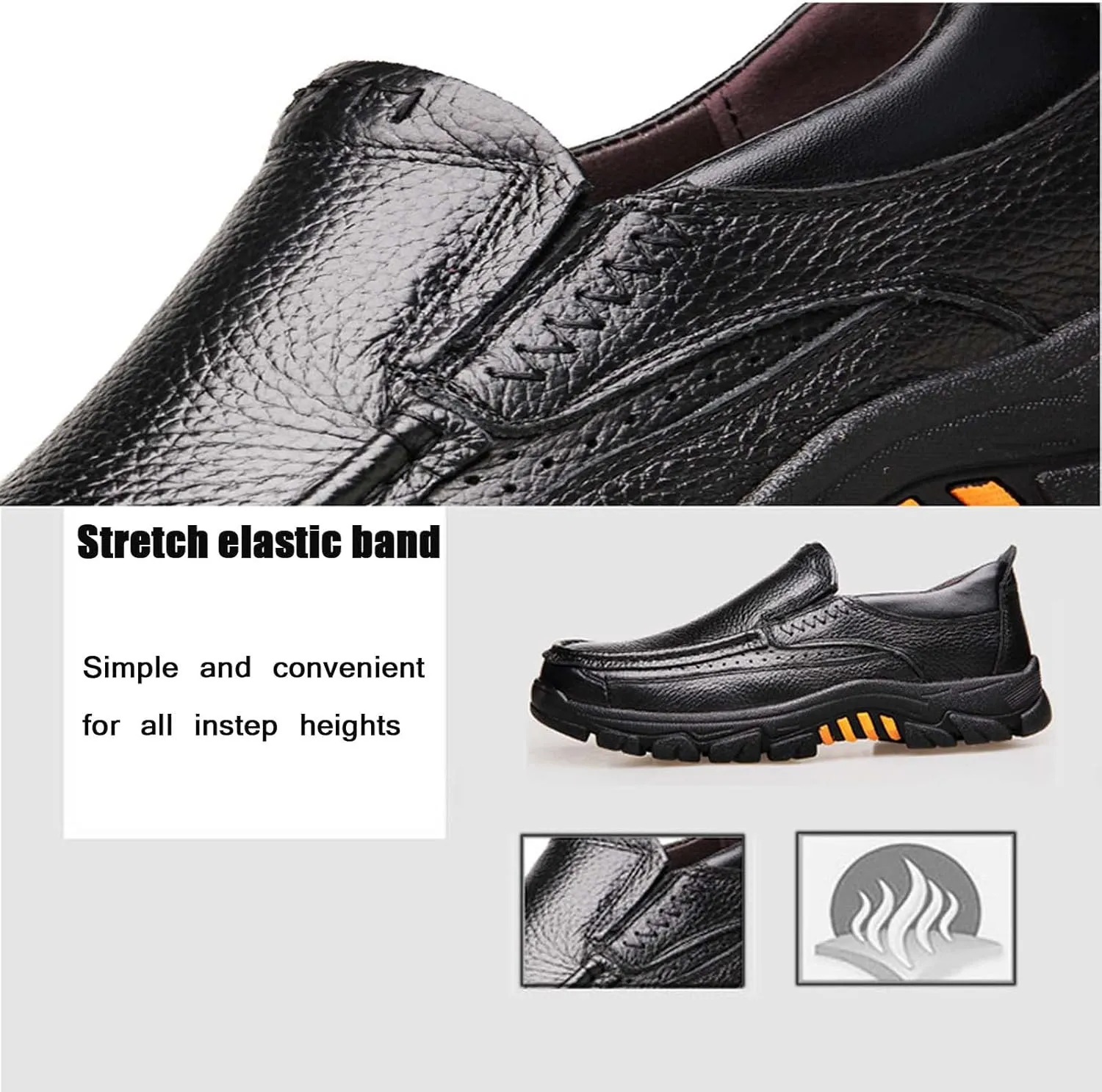 Men's Leather Loafers,Casual Walking Shoes,Formal Oxfords,Comfortable for Work Office Dress Outdoor Walking Shoes