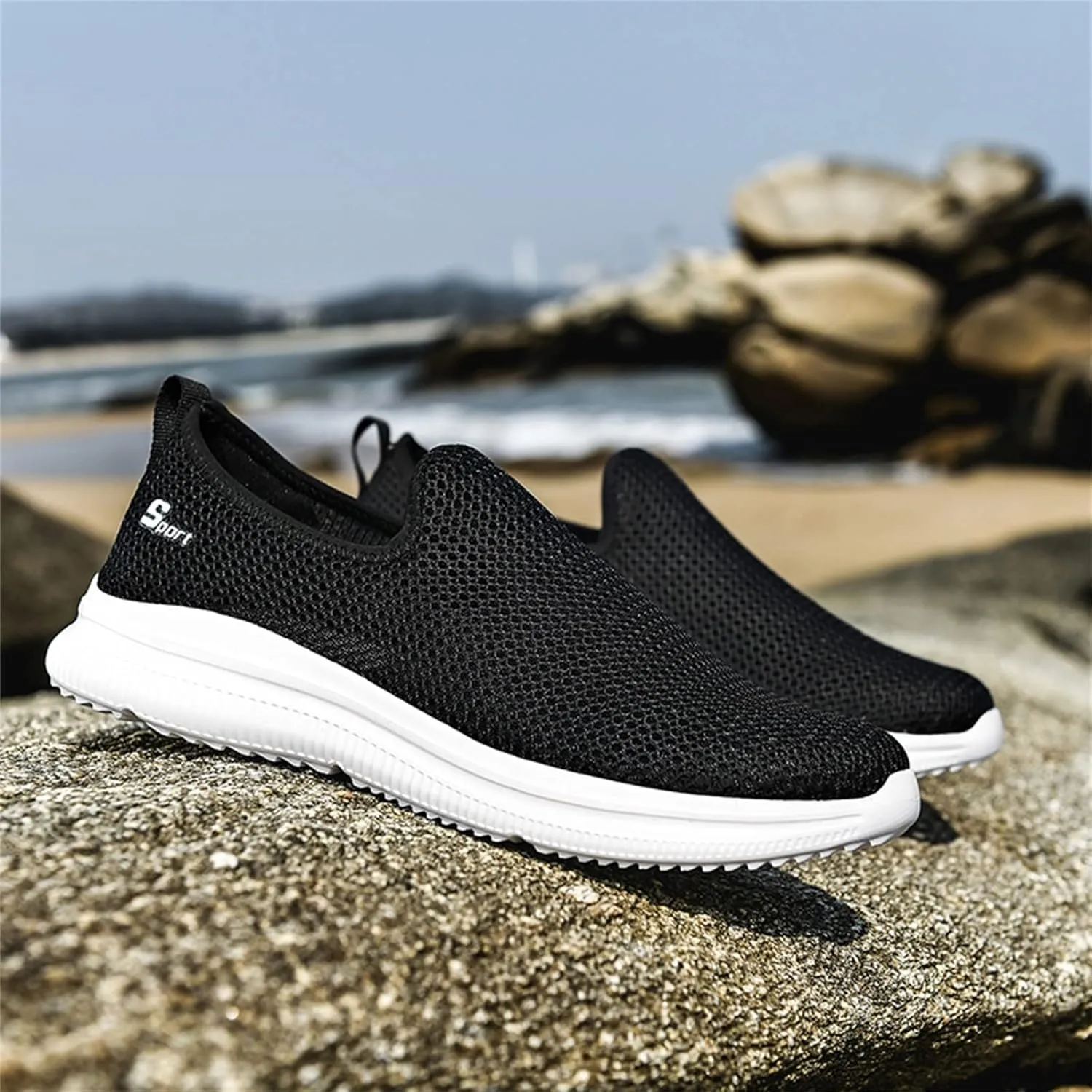 Men's Mesh Sneakers Oxfor𝐝s Lace-Up Fashion Casual Walking Shoes Dress Shoes Lightweight Sneakers Walking Shoes