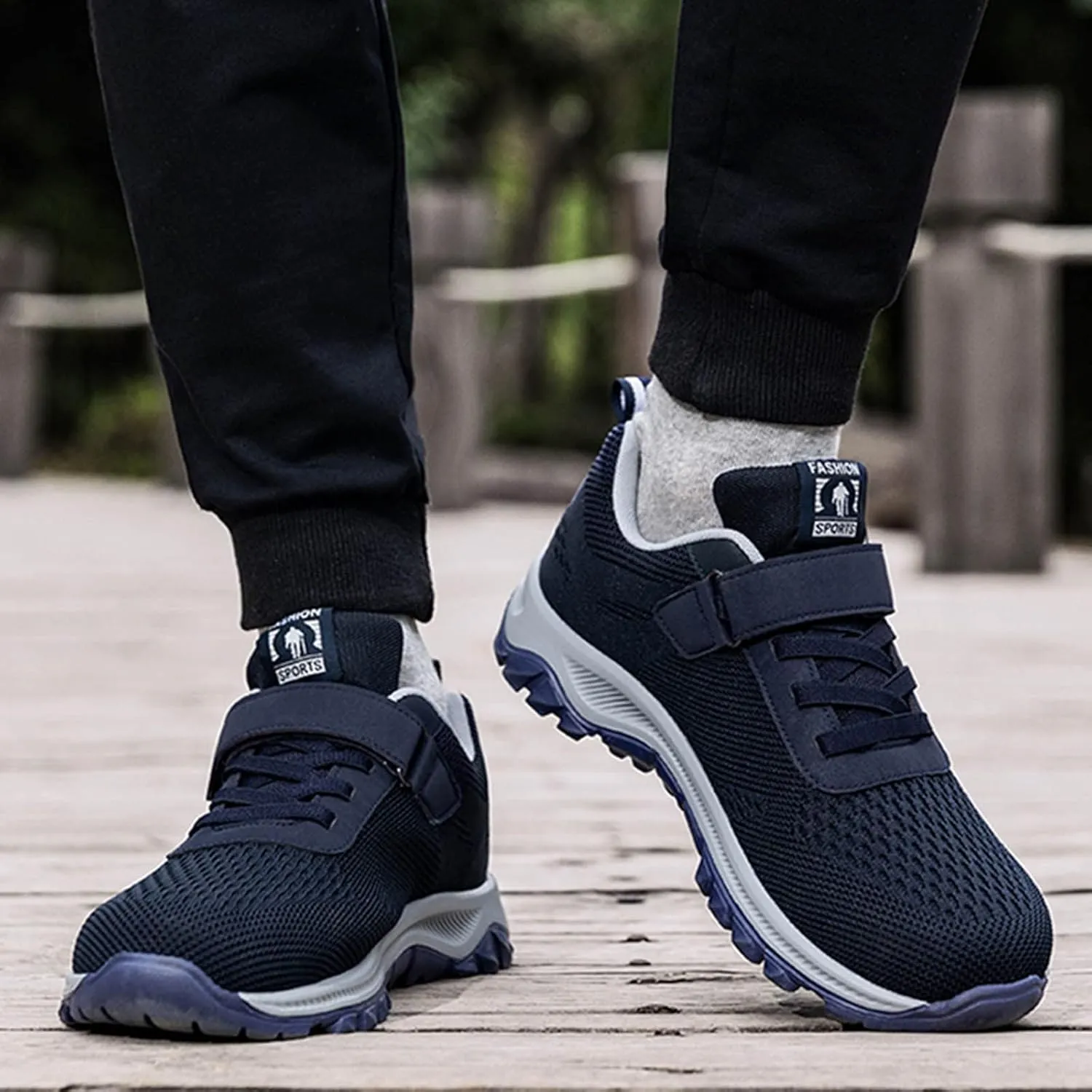 Men's Sneakers Low Top Breathable Strap Casual Lightweight Sports Men Shoes