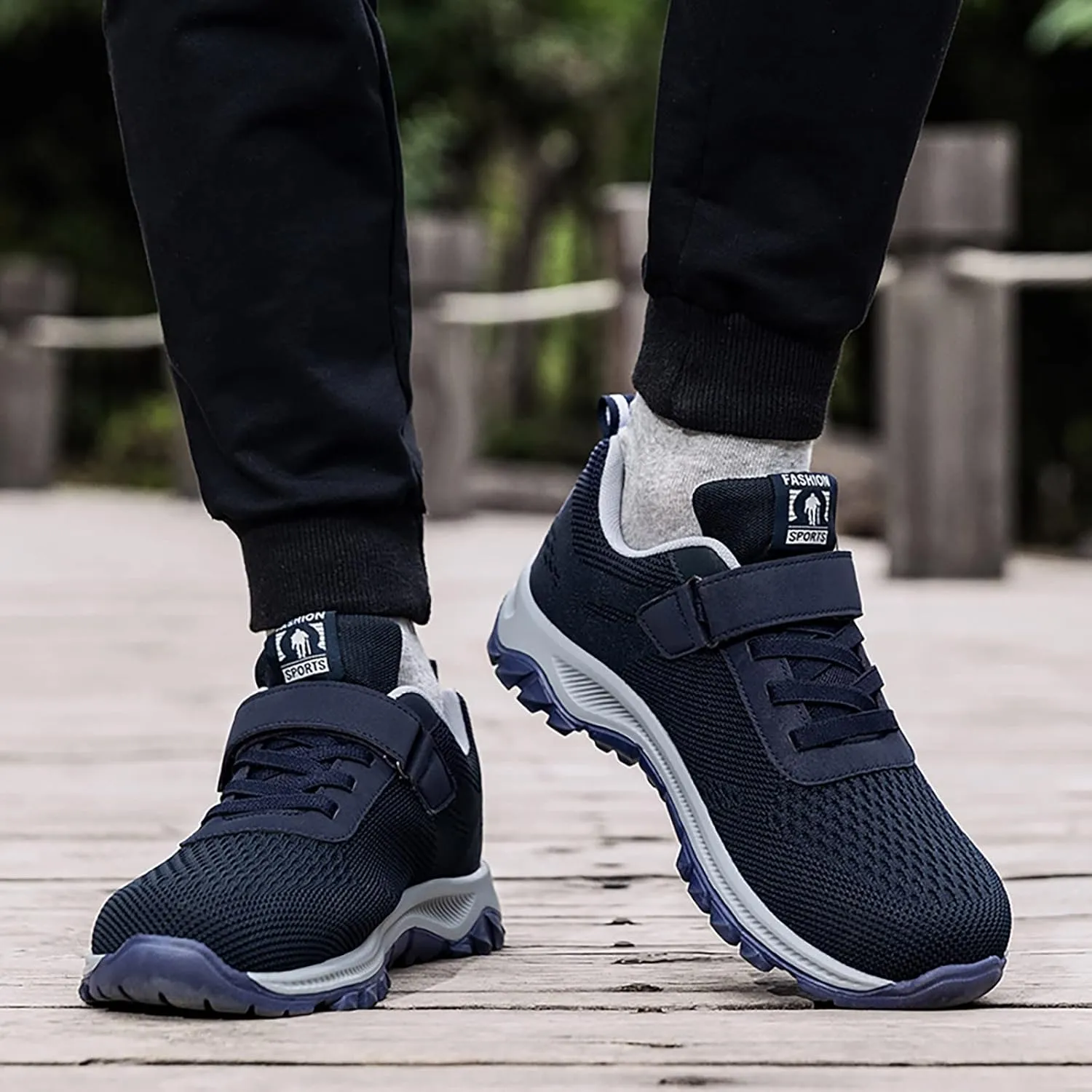 Men's Sneakers Low Top Breathable Strap Casual Lightweight Sports Men Shoes