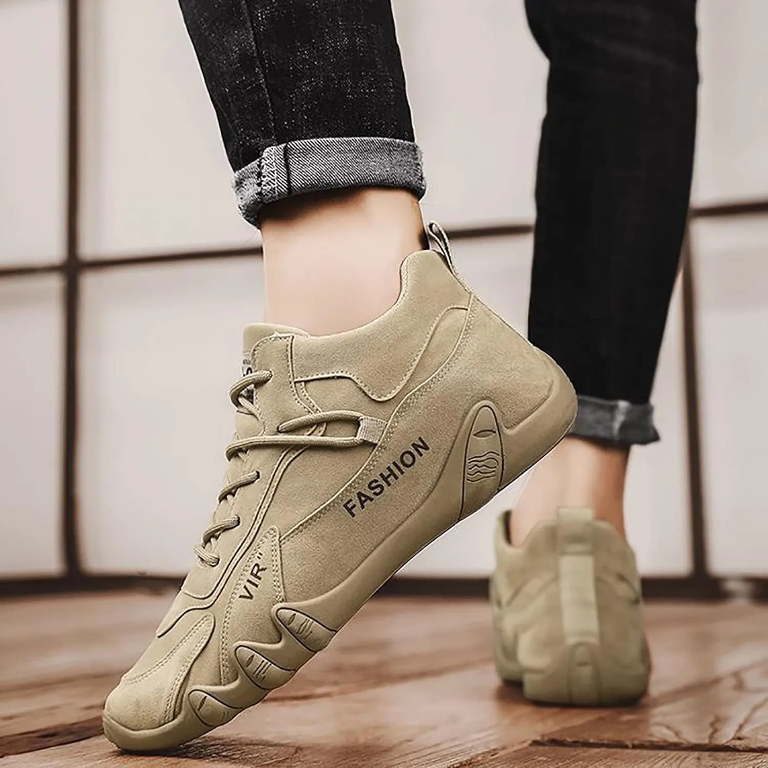 Mens Tennis Shoes Sports Shoes for Men Popular Labor Work Wear High Top Board Casual Leisure