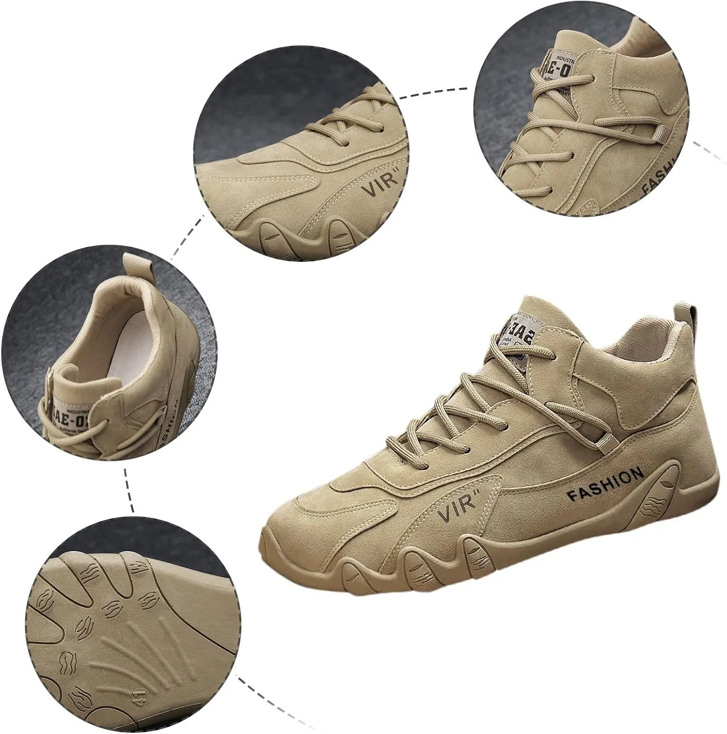 Mens Tennis Shoes Sports Shoes for Men Popular Labor Work Wear High Top Board Casual Leisure