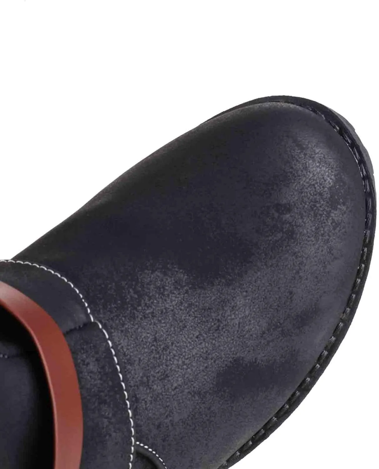 Mid Calf Boots for Women Women's Winter Side Zipper Color Blocking Knitting Wool Low Heel Medium Platform Sole Boots