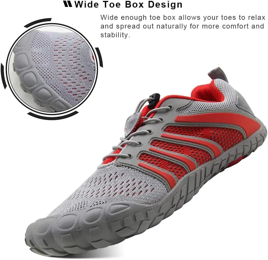 Oranginer Men's Barefoot Shoes - Big Toe Box - Minimalist Cross Training Shoes for Men