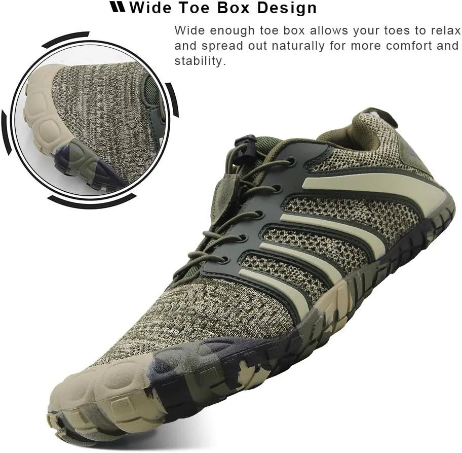 Oranginer Men's Barefoot Shoes - Big Toe Box - Minimalist Cross Training Shoes for Men