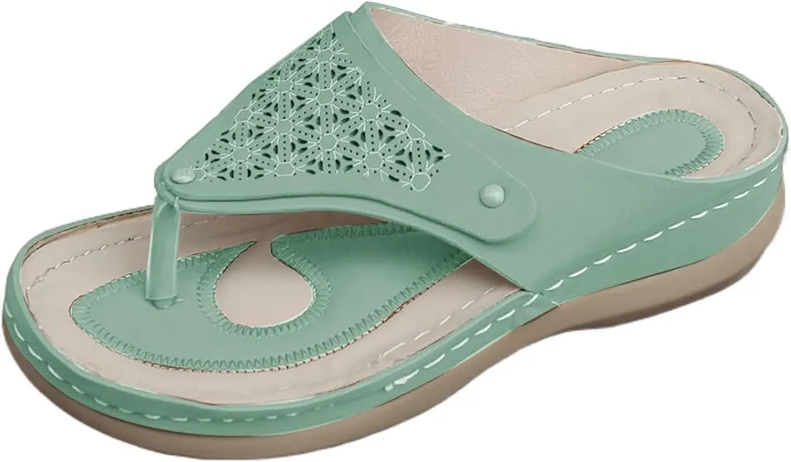 Orthopedic Sandals for Women Arch Support Wedge Flip Flops Y2k Summer Dressy Comfortable Sandals Cushion Footbed Platform Sandal Non-Slip Beach Shoes