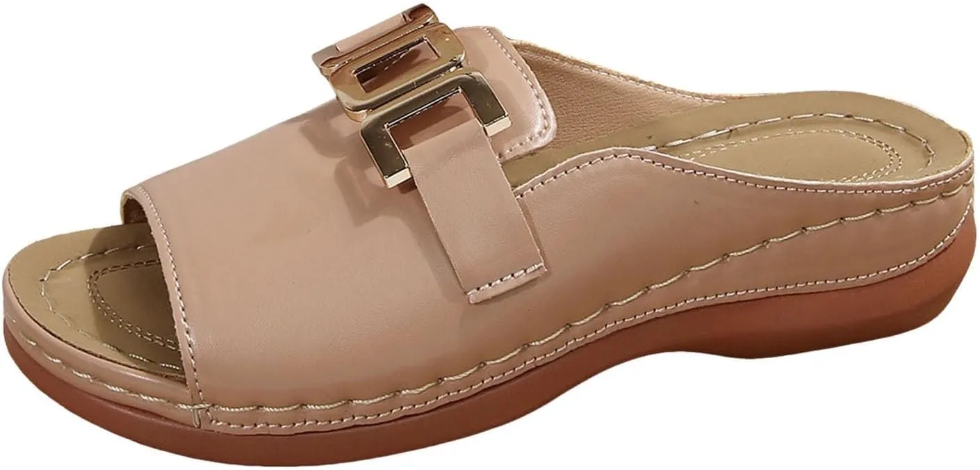 Orthopedic Wedge Sandals for Women Comfortable Lip On Dressy Summer Comfortable Slides Sandals Open Toe Wedges Beach Shoes Sandal
