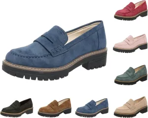 Orthoture-Orthopedic Platform Loafers Slip-On Walking Shoes Comfortable Lightweight Leather Loafers Cute Casual Walking Shoes