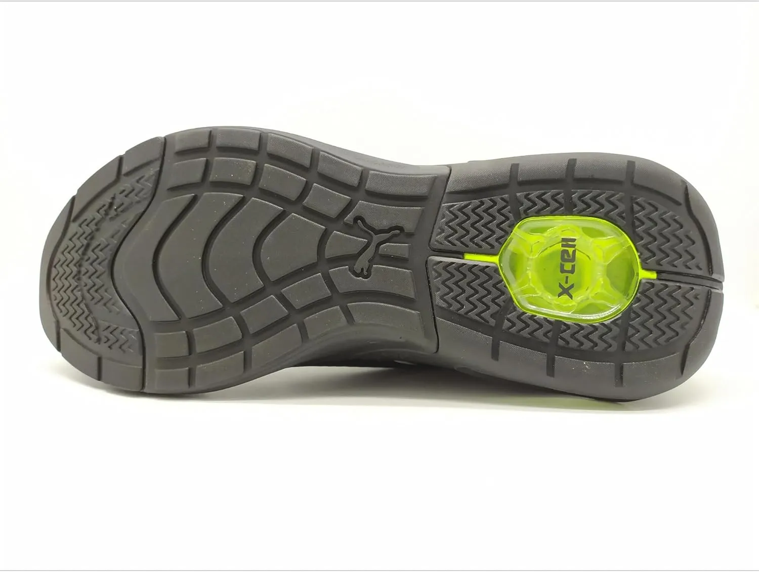PUMA Men's X-Cell Nova Cross Training Shoes, Black-Electric Lime-Cool Mid Gray, 11.5