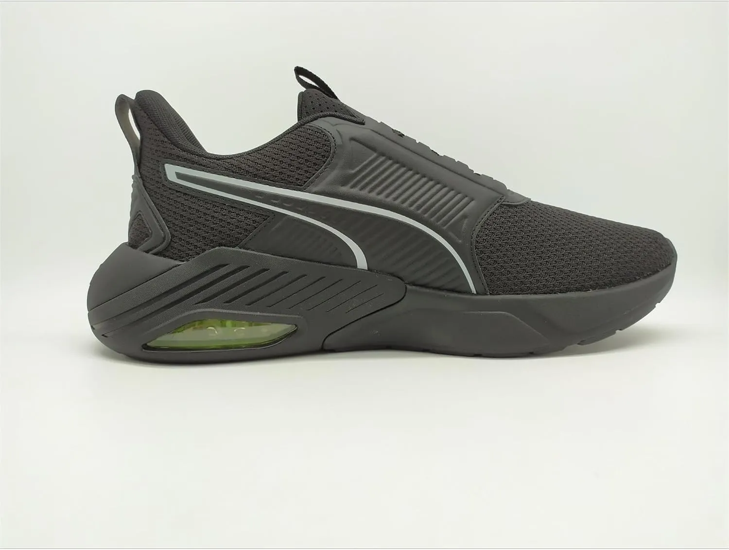 PUMA Men's X-Cell Nova Cross Training Shoes, Black-Electric Lime-Cool Mid Gray, 11.5