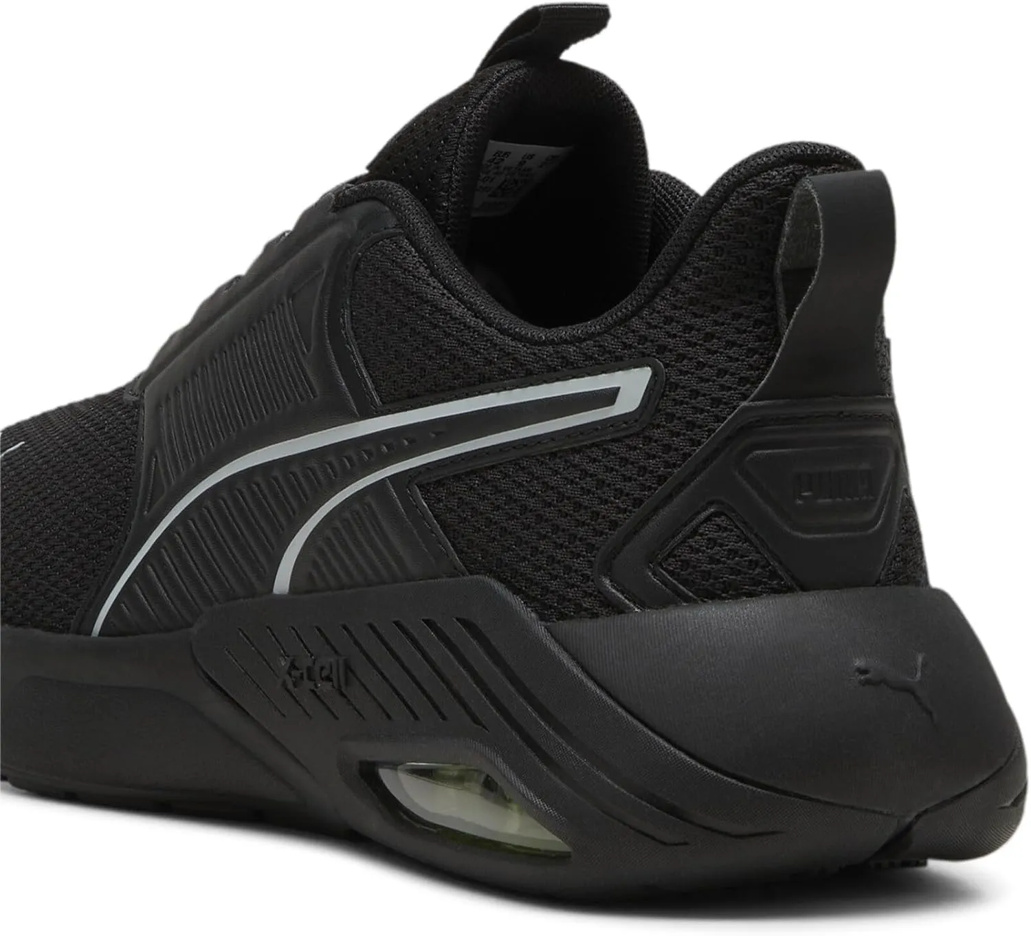 PUMA Men's X-Cell Nova Cross Training Shoes, Black-Electric Lime-Cool Mid Gray, 11.5