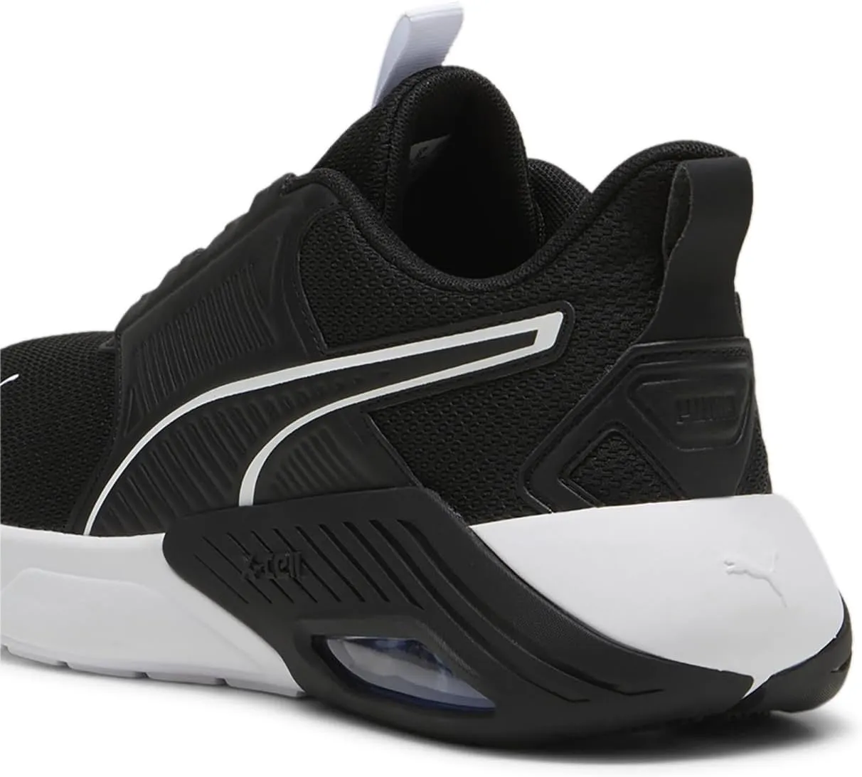 PUMA Men's X-Cell Nova Cross Training Shoes, Black-White-Blissful Blue, 12