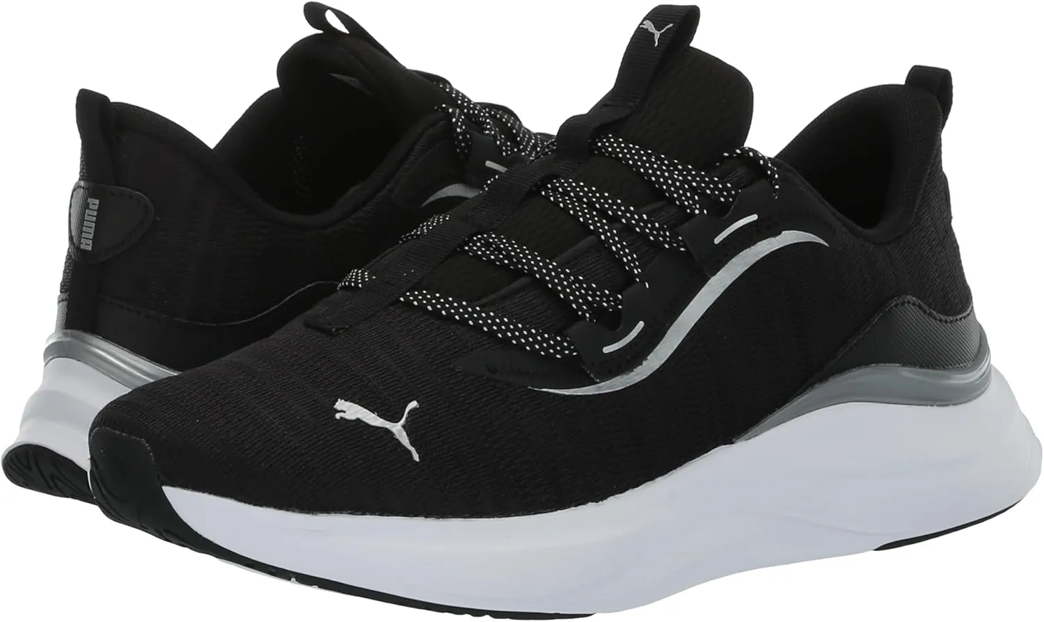 PUMA Women's Softride Harmony Cross Training Shoes, White-Black, 7.5