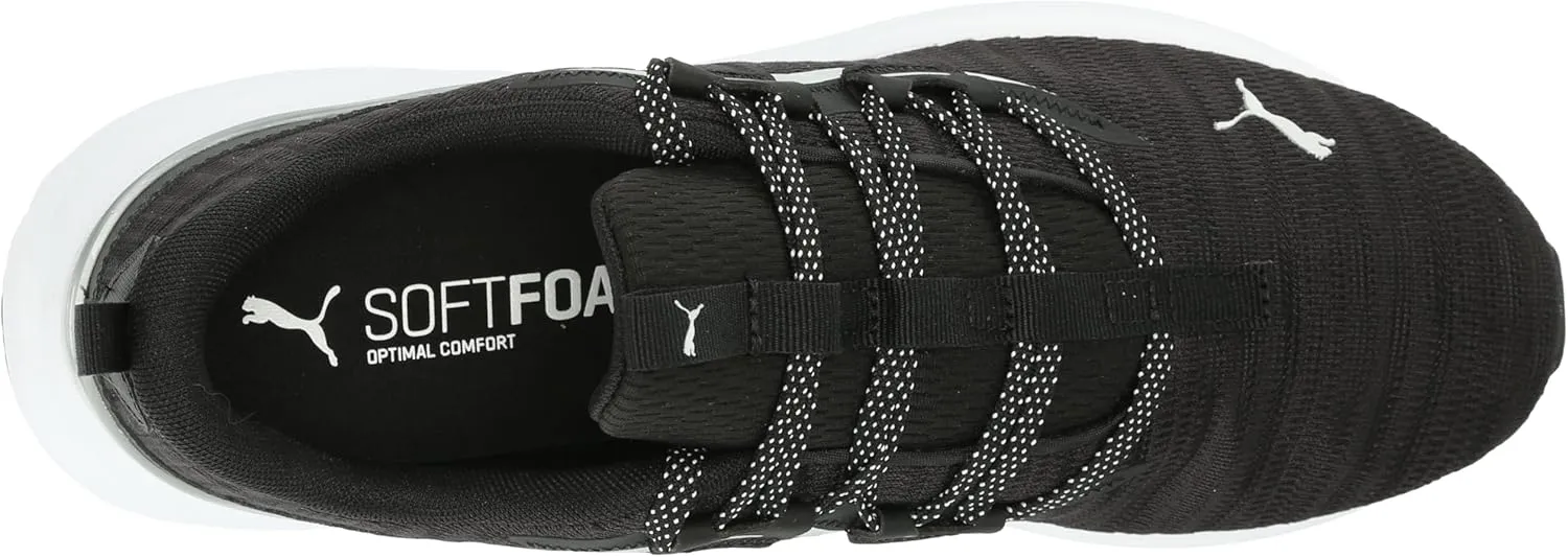 PUMA Women's Softride Harmony Cross Training Shoes, White-Black, 7.5