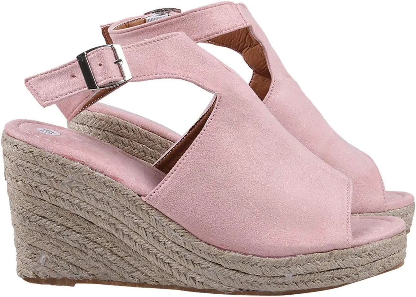 Sandals for Women, Dressy Summer Wedge, Womens Espadrille Wedge Sandals Peep Toe Buckle Strap Platform Sandals