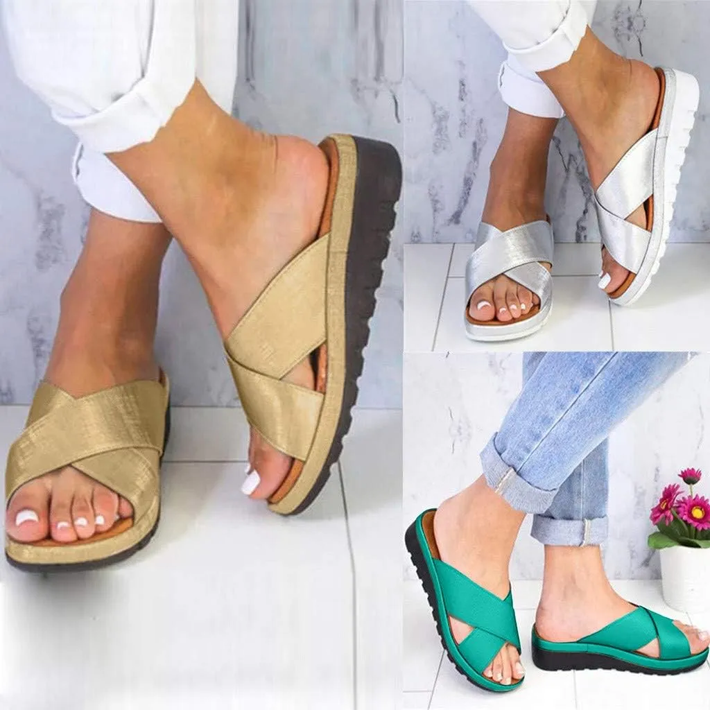 Sandals for Women Platform Gibobby Women's 2019 Comfy Platform Sandal Shoes Summer Beach Travel Fashion Slipper Flip Flops