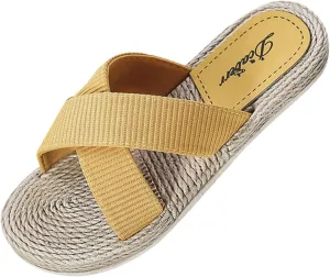 Sandals Women Flat Womens Dressy Sandal Flip Flop Slippers Womens Outdoor Black Flat Sandal Dressy Hands Free Slip-ins Sandal for Women Wedge Shoes