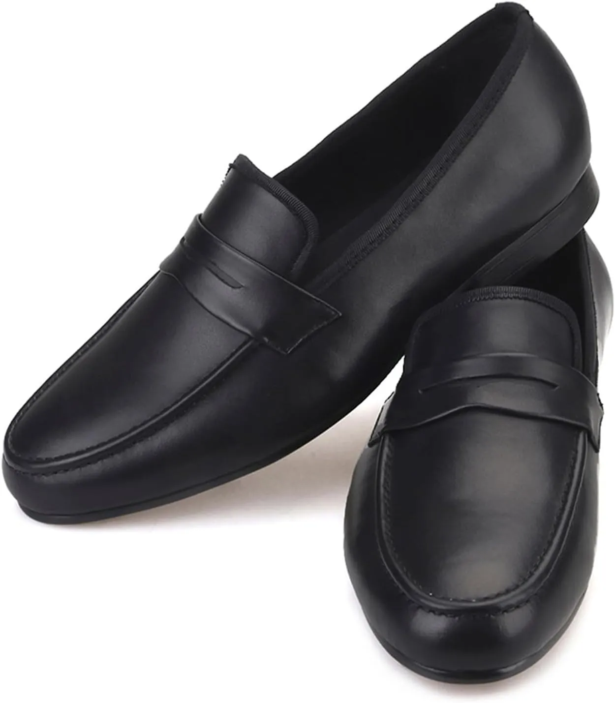 Santimon Men's Penny Loafers Formal Dress Slip On Patent Leather Tuxedo Shoes Prom Wedding Fashion Business Casual Luxury Shoes Smoking Party Disco Moccasins for Men Boy
